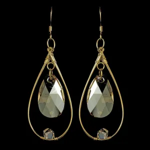 * Earring 8132 Gold Light Brown