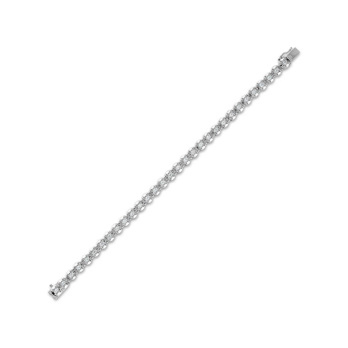 1 CTW Diamond 7.5-inch Tennis Bracelet in Sterling Silver