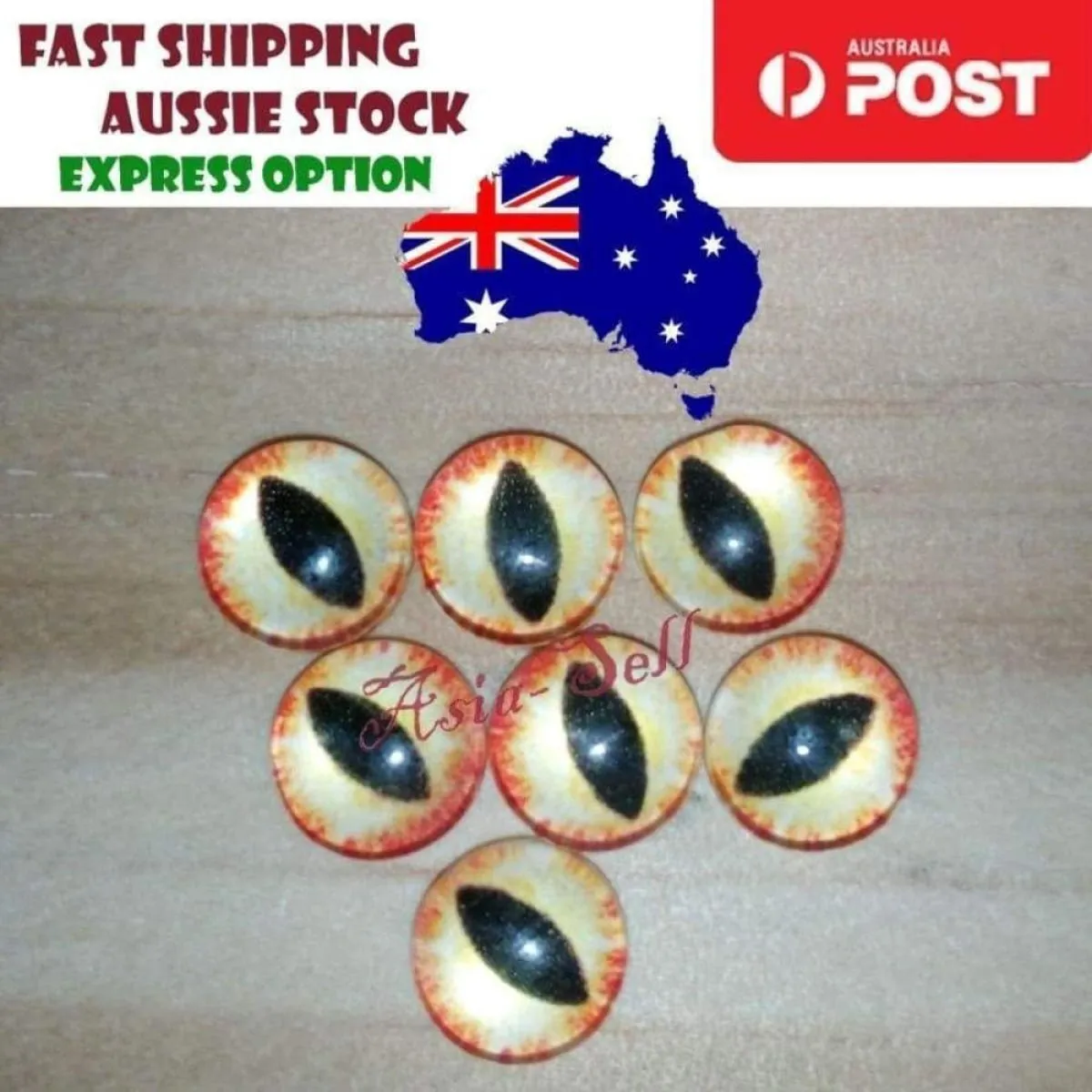 10pcs 15mm 18mm 20mm Glass Eyes Cabochon Lizard Cat Frog Animal Flat Dome Eye