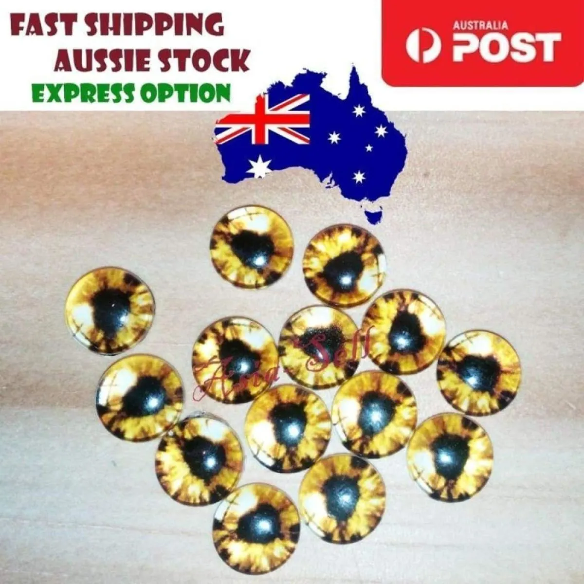 10pcs 15mm 18mm 20mm Glass Eyes Cabochon Lizard Cat Frog Animal Flat Dome Eye