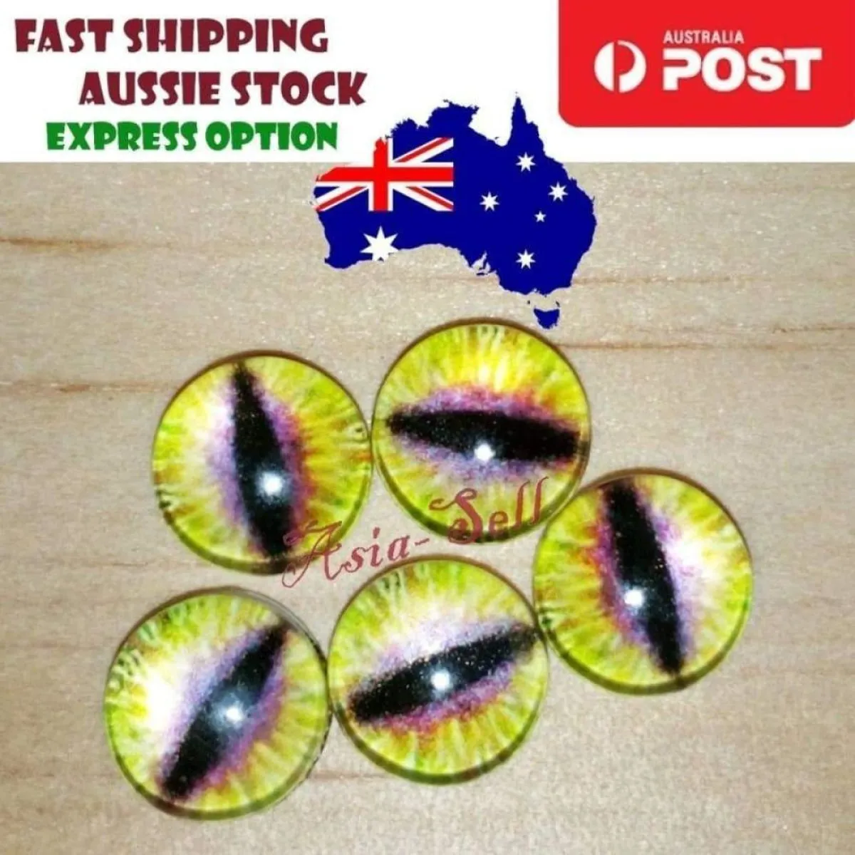 10pcs 15mm 18mm 20mm Glass Eyes Cabochon Lizard Cat Frog Animal Flat Dome Eye