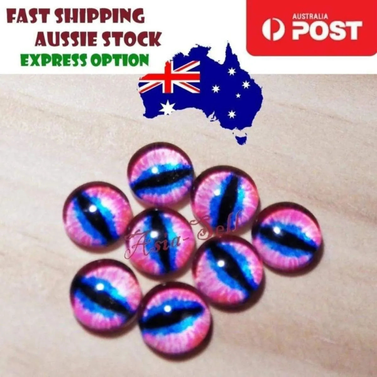 10pcs 15mm 18mm 20mm Glass Eyes Cabochon Lizard Cat Frog Animal Flat Dome Eye