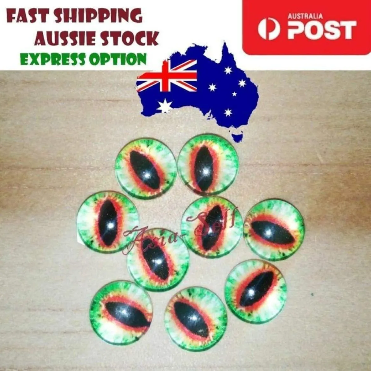10pcs 15mm 18mm 20mm Glass Eyes Cabochon Lizard Cat Frog Animal Flat Dome Eye