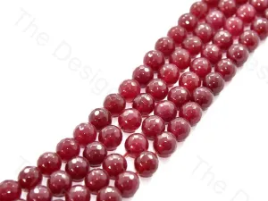 12 mm Maroon Jade Quartz Semi Precious Stones