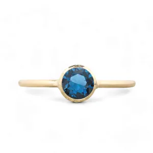 14K Gold Filled Lab Blue Zircon Stacking Ring