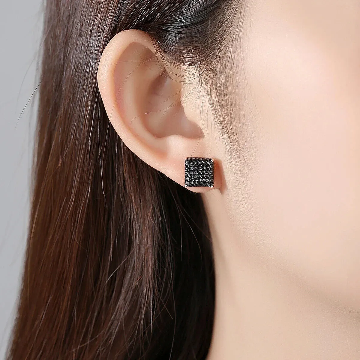 14K Gold-Plated Exquisite Micro Pave Cubic Zirconia Men & Women Stud Earrings
