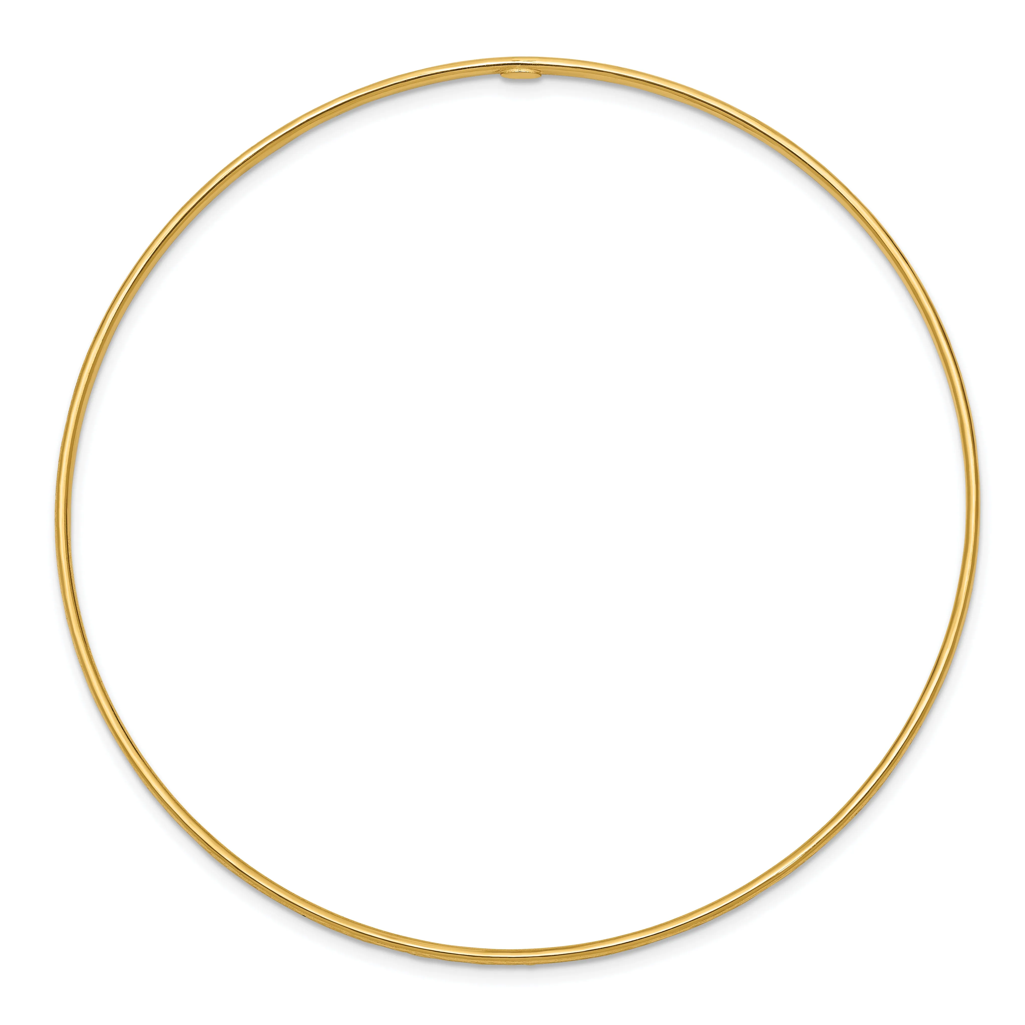 14K Gold Women's Diamond-Cut Bangle Bracelet with Polished Finish Elegant and Timeless Design