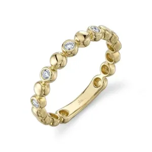 14k Gold Yellow 0.12 Ct Diamond Bezel Band SC55022388