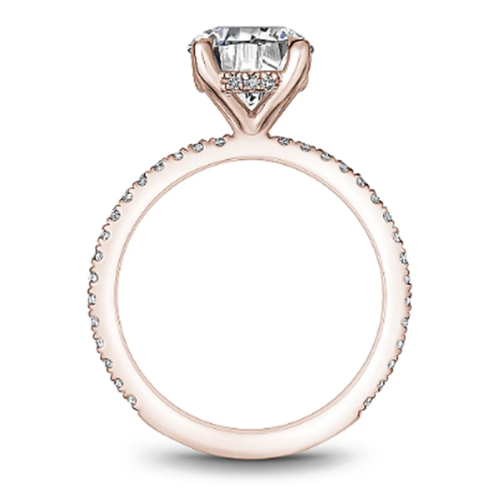 14K Rosé Gold Round 0.30ctw Diamond Engagement Ring