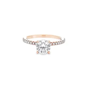 14K Rosé Gold Round 0.30ctw Diamond Engagement Ring