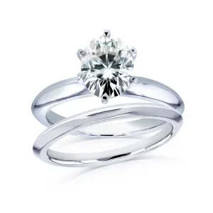 1.5ct Knife-Edge Oval Bridal Set