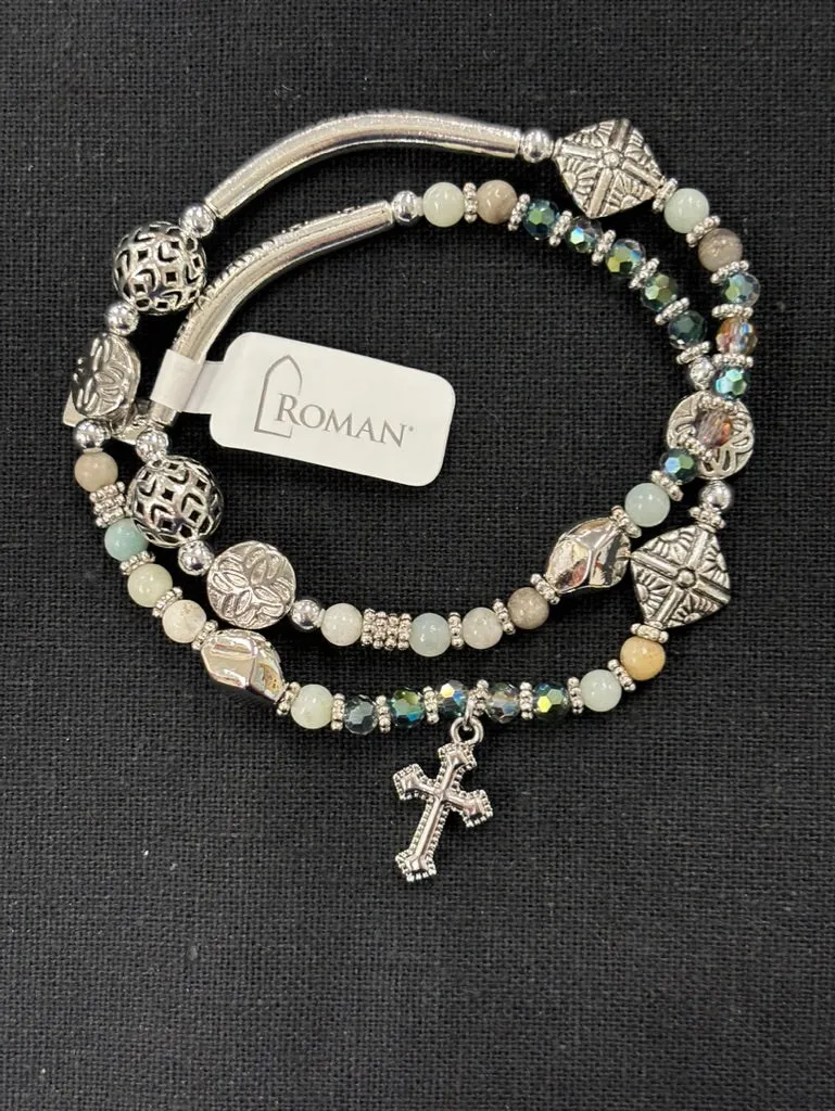 15"L Prayer Wrap Stretch Bracelet