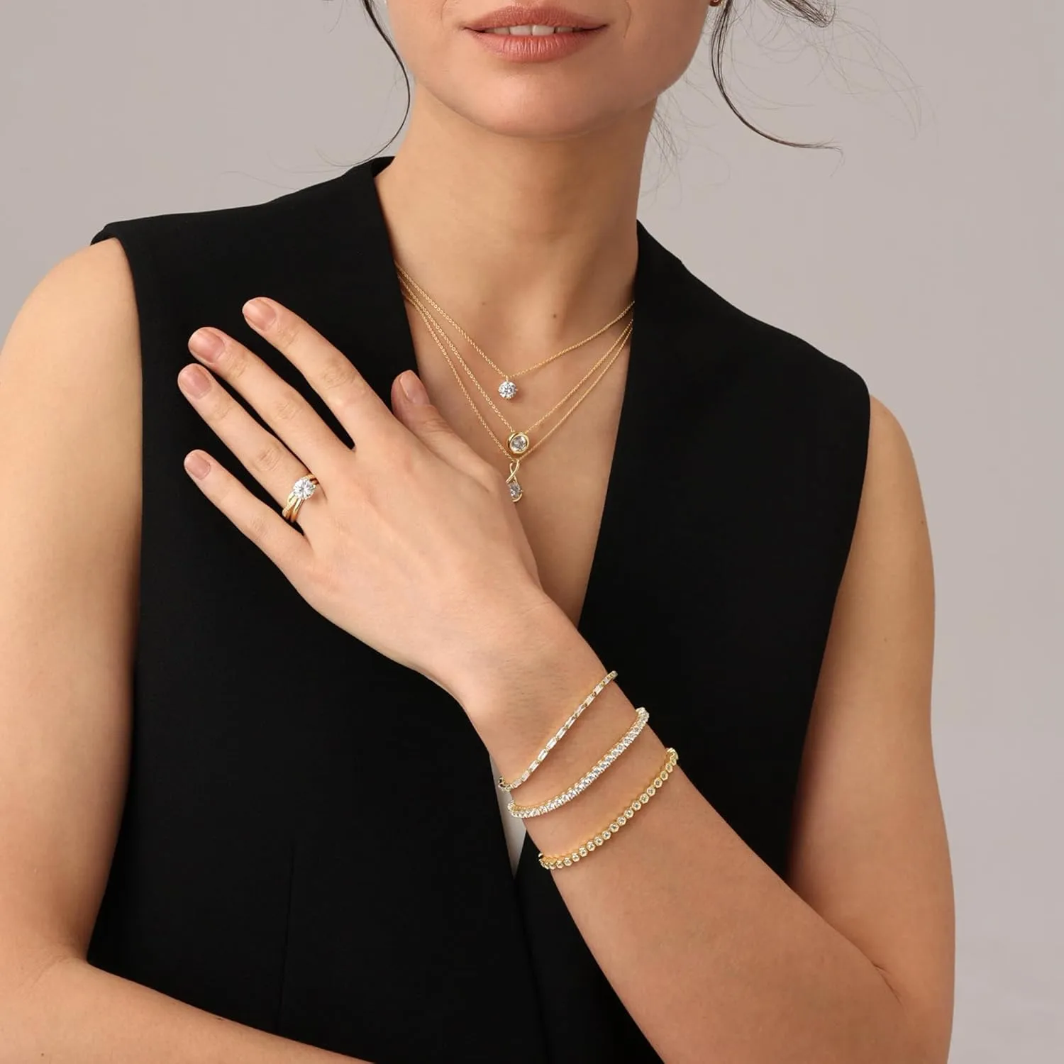 18K Gold Plated Moissanite Tennis Bracelet For Women | 2MM Width Classic Baguette Cut Moissanite Bracelet | Moissanite Stacking Dainty Bracelets for Brides