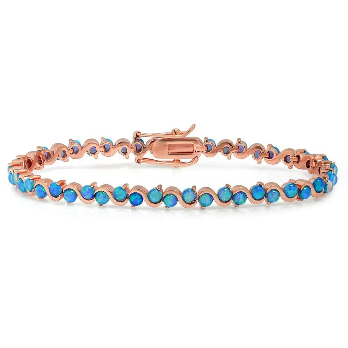 18K Gold Plated Opal Tennis Bracelets