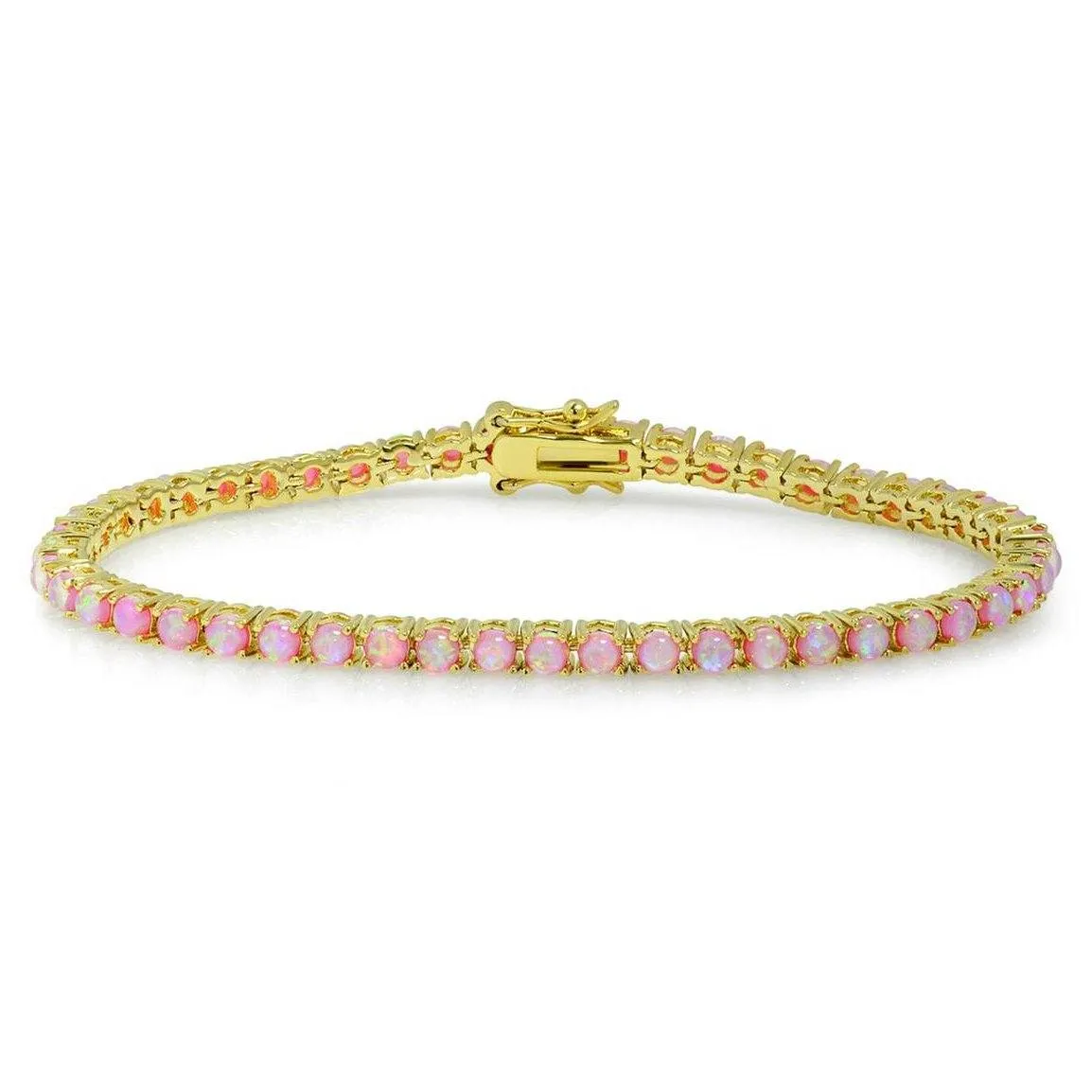 18K Gold Plated Opal Tennis Bracelets