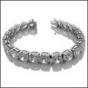 44 Ct Round Stone Tennis Cubic Zirconia CZ Bracelet