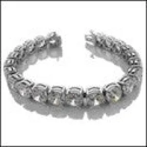 44 Ct Round Stone Tennis Cubic Zirconia CZ Bracelet