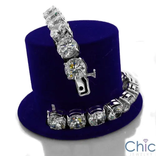 44 Ct Round Stone Tennis Cubic Zirconia CZ Bracelet