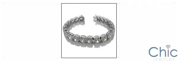 44 Ct Round Stone Tennis Cubic Zirconia CZ Bracelet