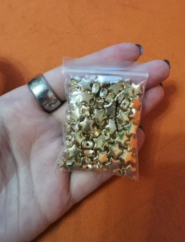 500-1000 Star Beads Tiny Star Spacer Beads Gold Silver Rose Gold Celestial Night Sky Beading Jewelry Supplies Connector Findings Charm Shiny