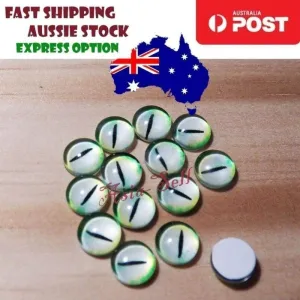 50pcs Round 6mm Glass Eyes Dragon Lizard Frog Eyeballs Model I
