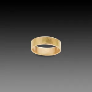 6mm Hammered Gold Band
