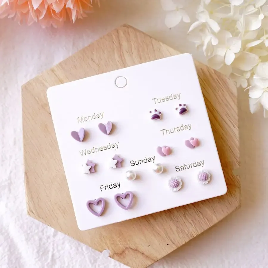 7 PCS Popular Exquisite Ceramic Earring