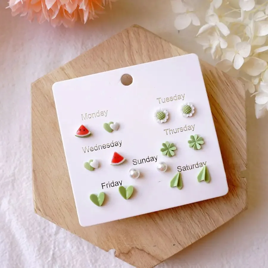 7 PCS Popular Exquisite Ceramic Earring