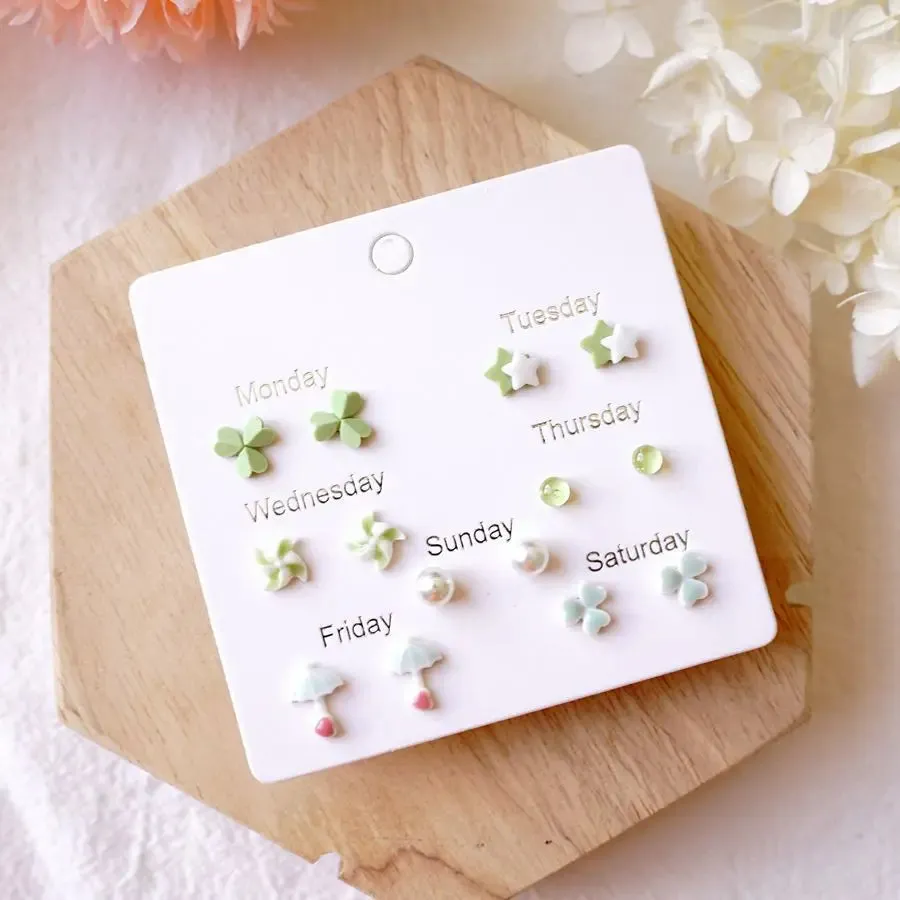 7 PCS Popular Exquisite Ceramic Earring