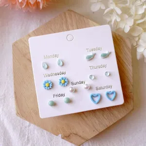 7 PCS Popular Exquisite Ceramic Earring
