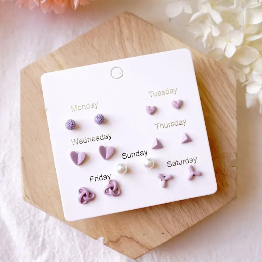 7 PCS Popular Exquisite Ceramic Earring
