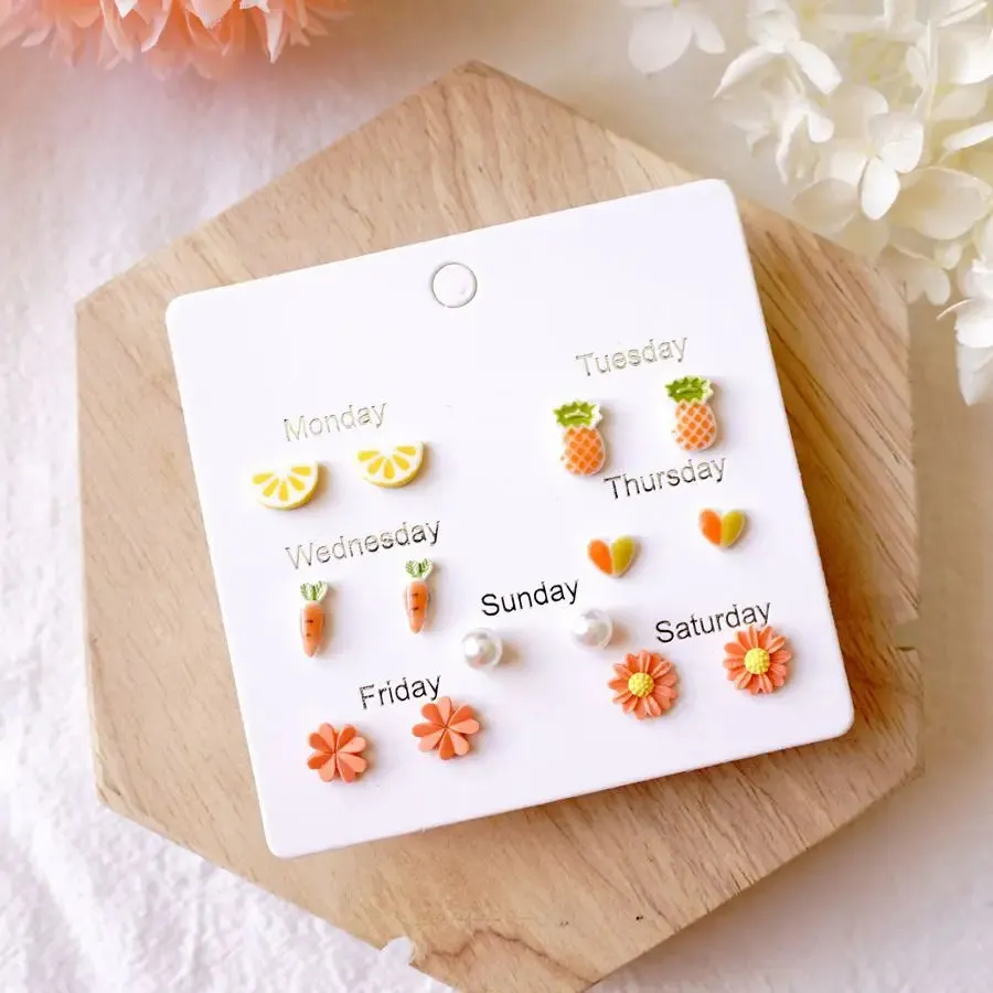 7 PCS Popular Exquisite Ceramic Earring