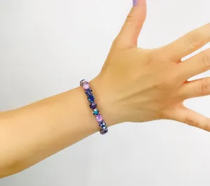 8mm Diamonds Stretch Bracelet in Unicorn