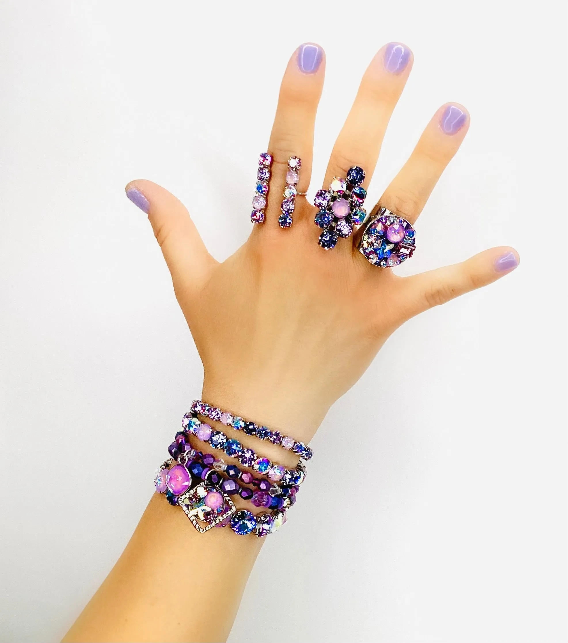 8mm Diamonds Stretch Bracelet in Unicorn
