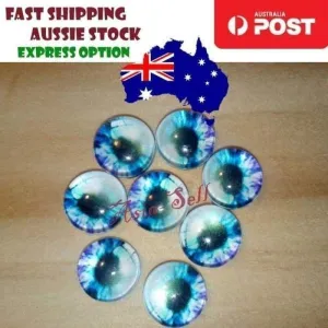 8pcs Round 25mm Cabochon Glass Doll Eyes Dragon Lizard Frog Model K