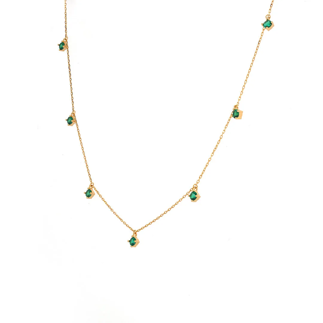 925 Sterling Silver Castleton Green Dangler Necklace