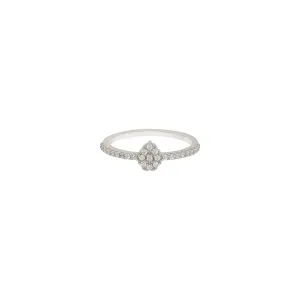 925 Sterling Silver Rhodium Plated Elegance Silver Ring