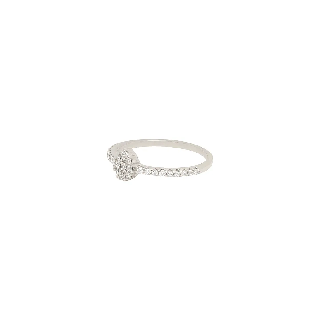925 Sterling Silver Rhodium Plated Elegance Silver Ring