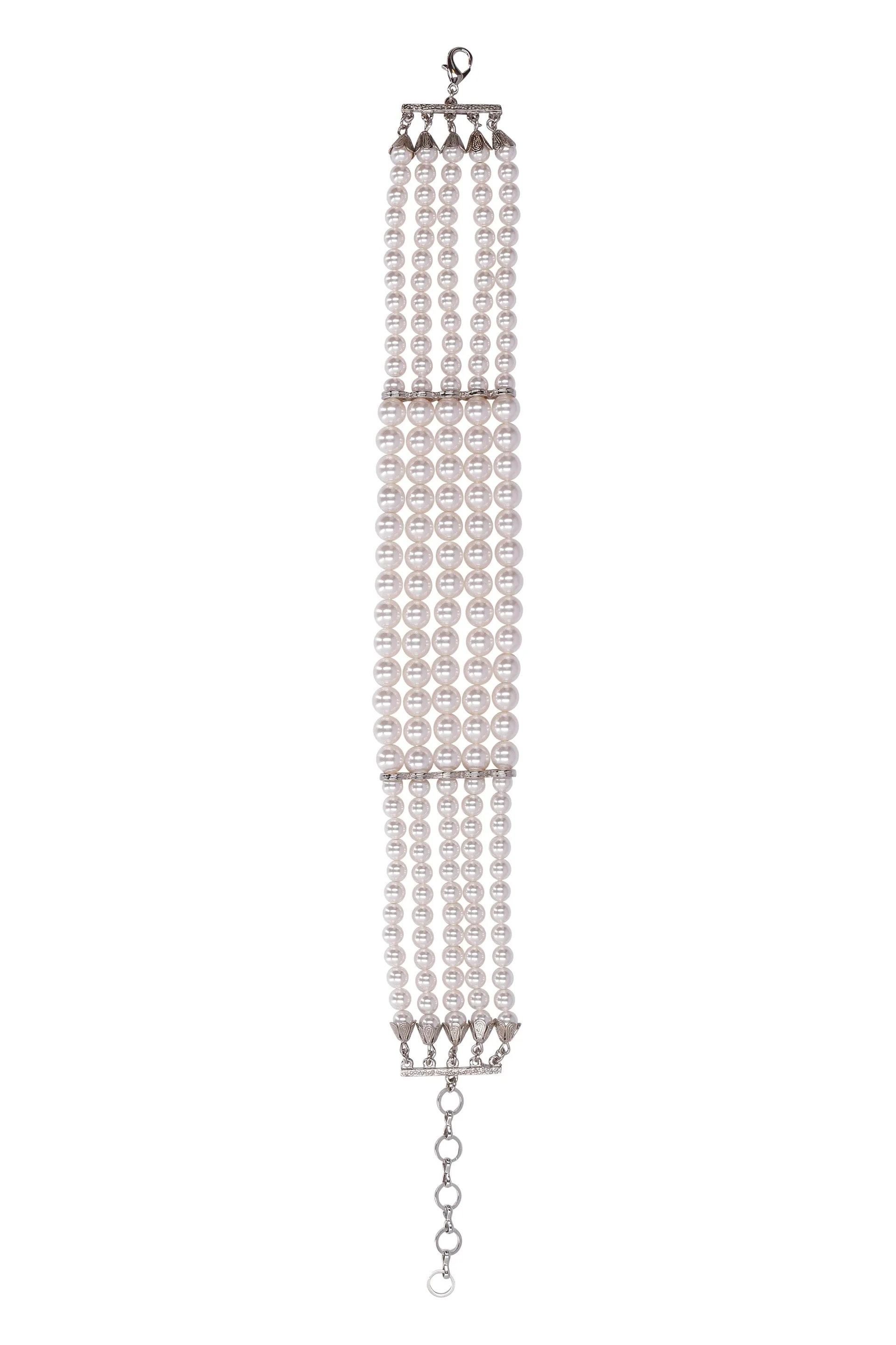 Alessandra Rich Pearl Embellished Choker