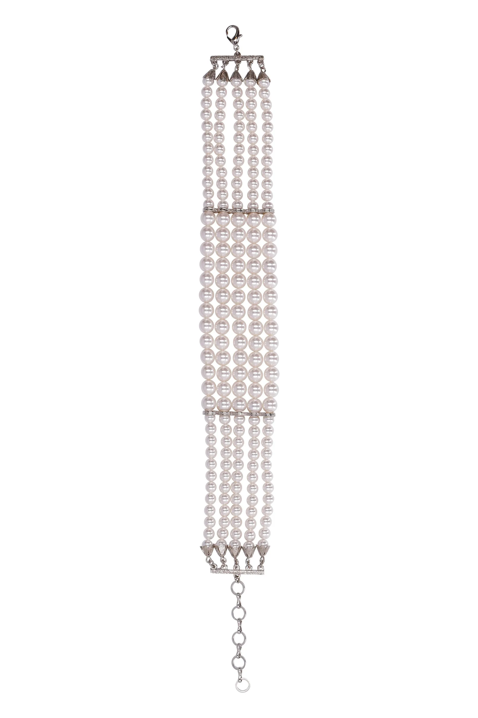 Alessandra Rich Pearl Embellished Choker