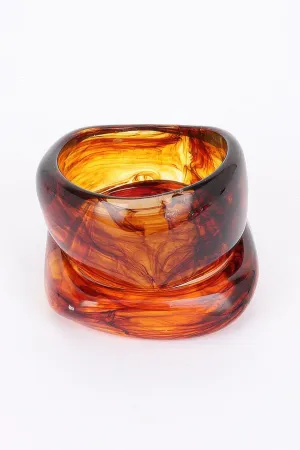 Amber Glow Duo 2pack Resin Bangle