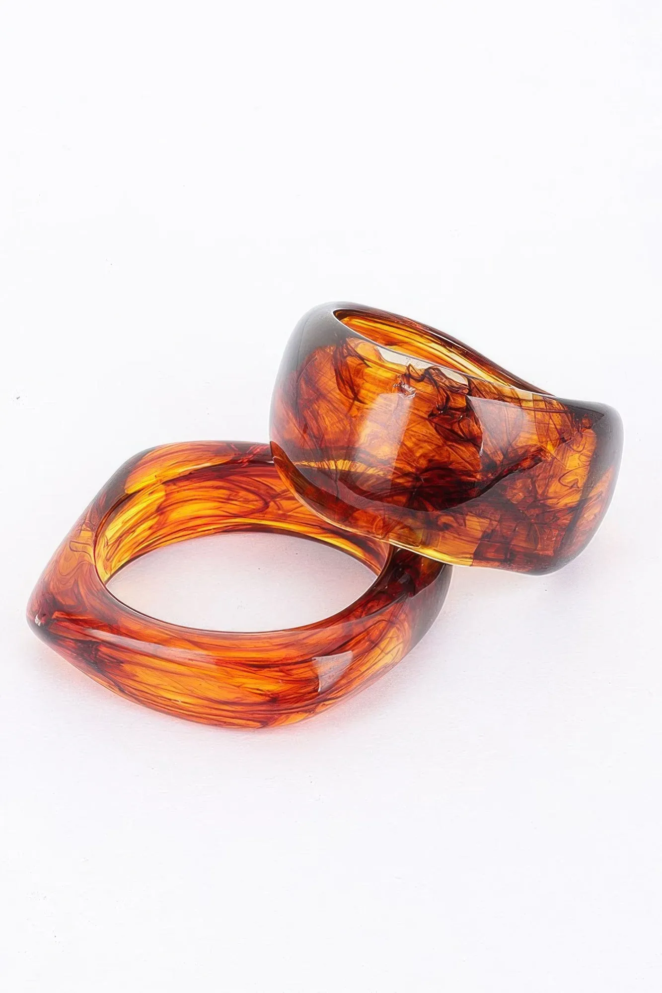 Amber Glow Duo 2pack Resin Bangle