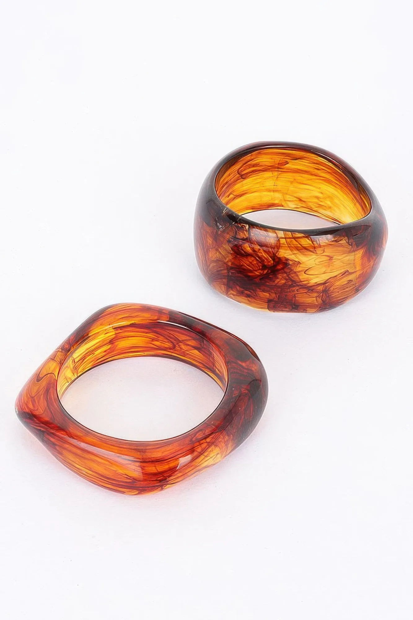 Amber Glow Duo 2pack Resin Bangle