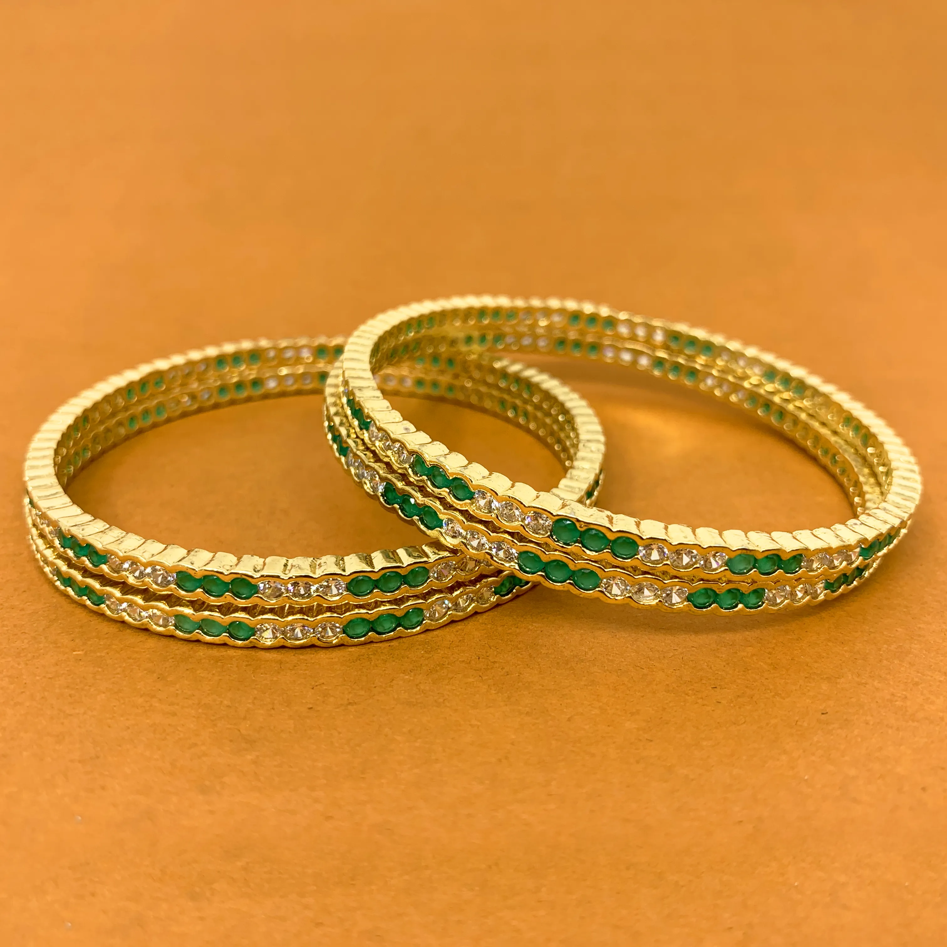 American Diamond & Semi-Precious Stone Bangles (Design 43)