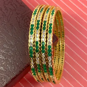 American Diamond & Semi-Precious Stone Bangles (Design 43)