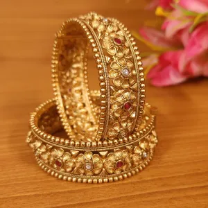 ANTIQUE GOLD PLATED FINE OPENABLE BANGLES