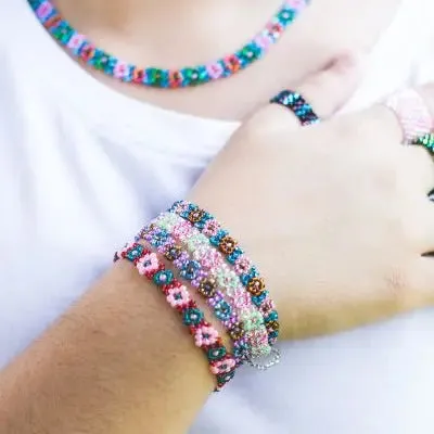 Beaded Flower Bracelet