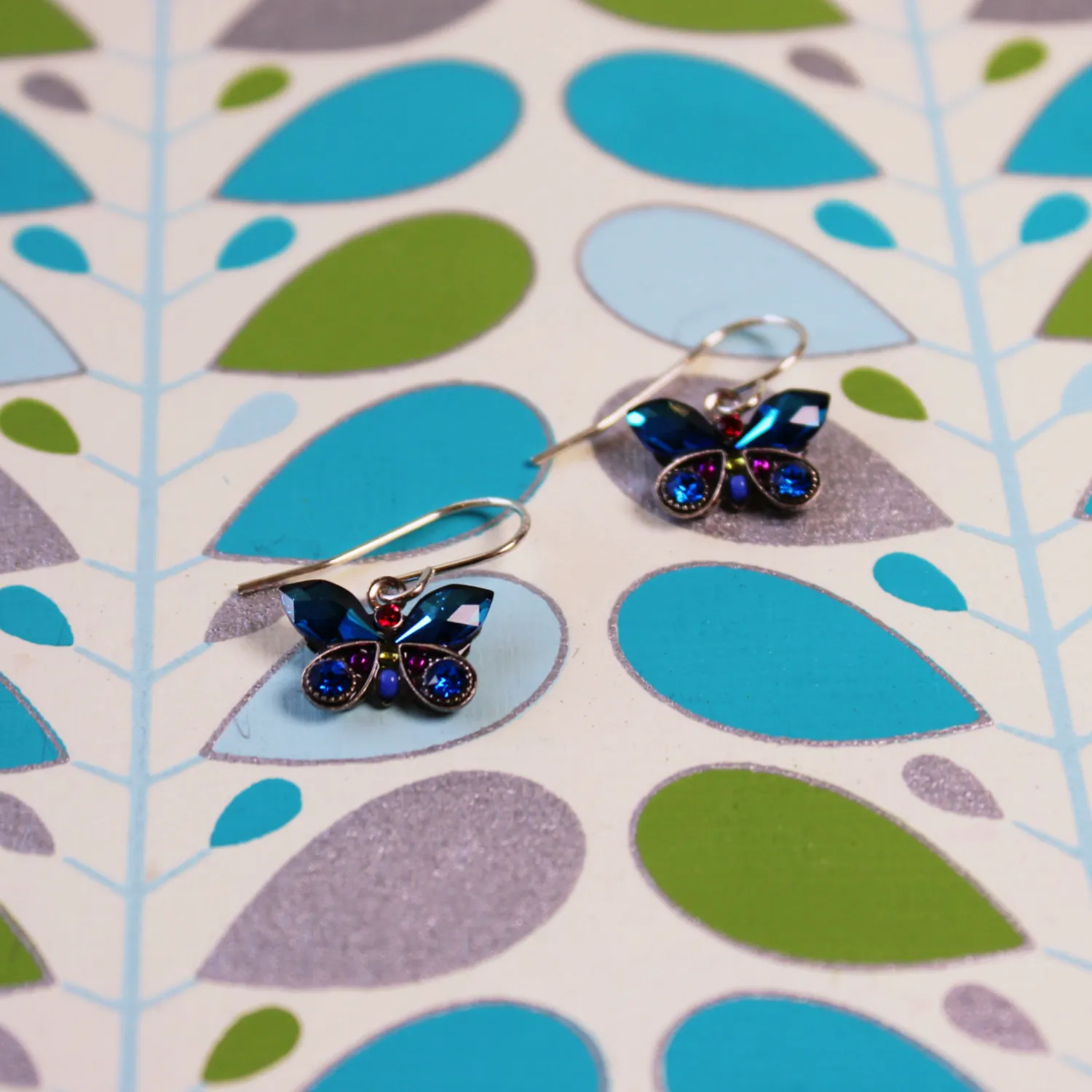 Bermuda Blue Butterfly Earrings