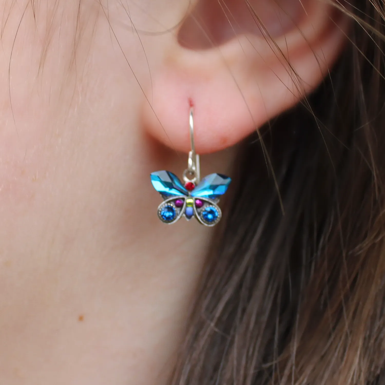 Bermuda Blue Butterfly Earrings