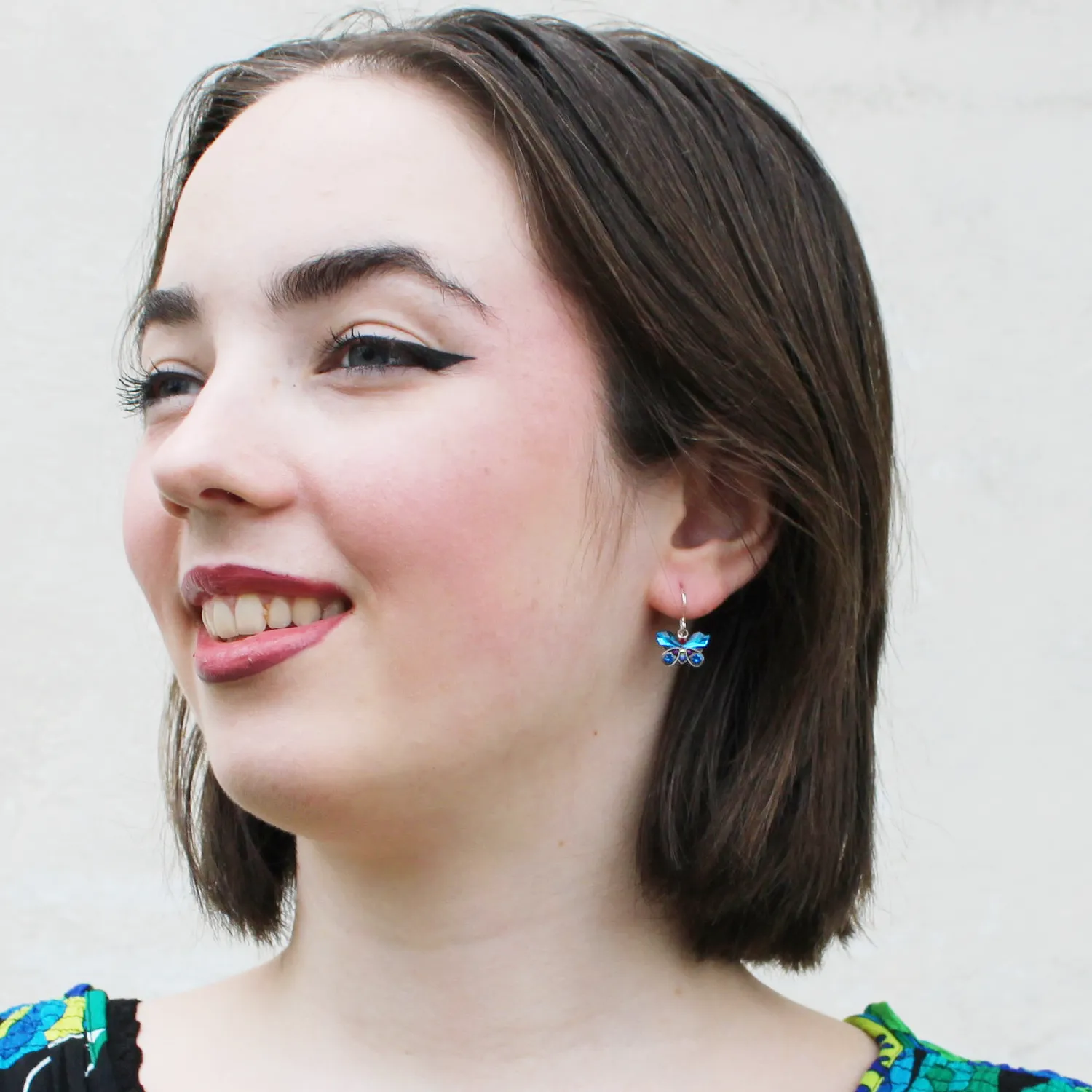 Bermuda Blue Butterfly Earrings